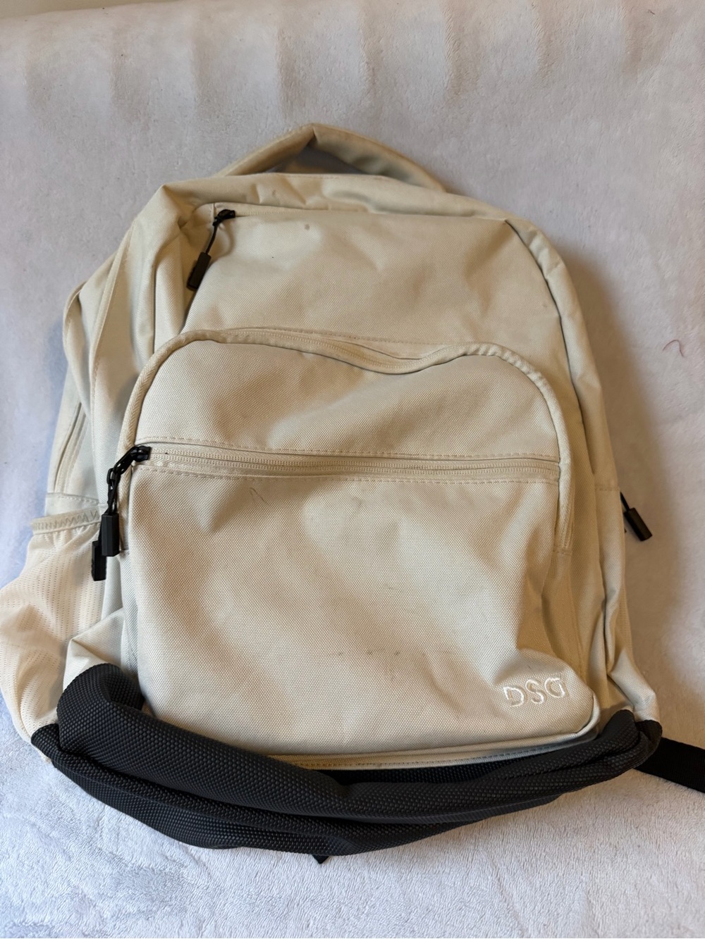 DSG Cream Canvas Backpack with Black Base